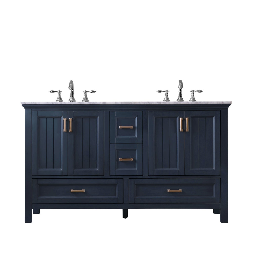 Altair Designs 60" double vanity with top - 538060-WH-CA-NM
