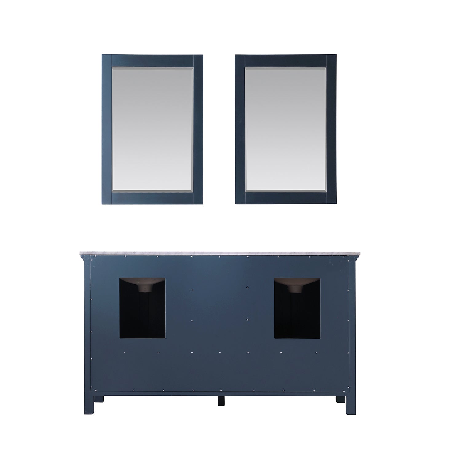 Altair Designs 60" double vanity with top - 538060-WH-CA-NM