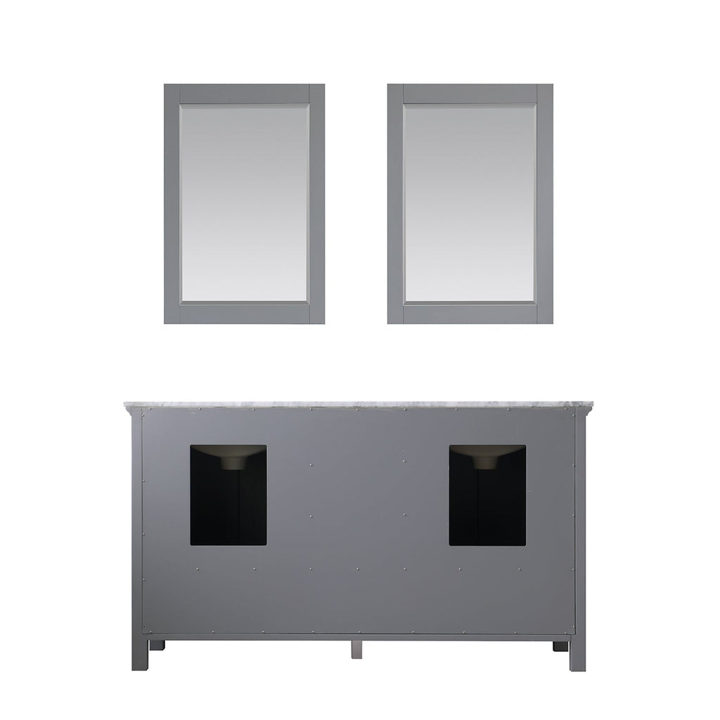 Altair Designs 60" double vanity with top - 538060-WH-CA-NM