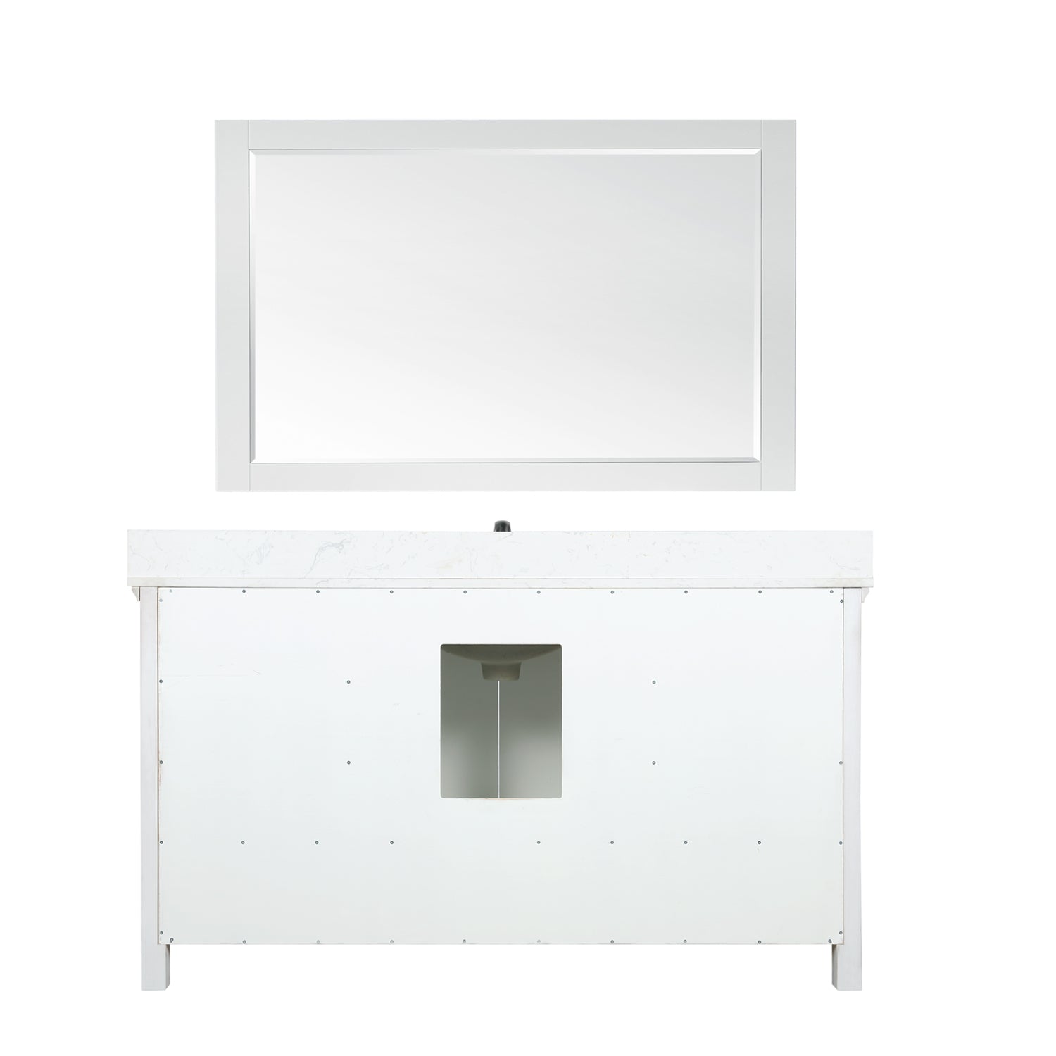 Altair Designs 60" single vanity with top - 538060S-WH-AW-NM