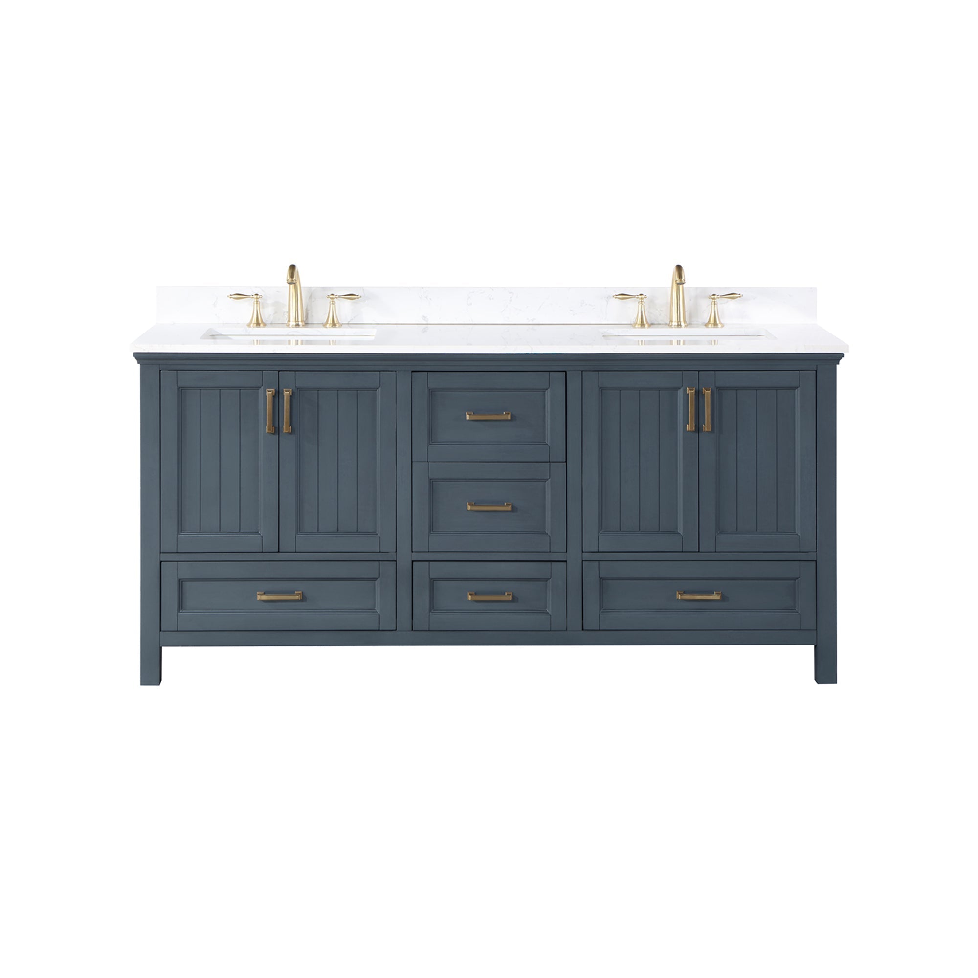 Altair Designs Isla 72" double vanity with top - 538072-CB-AW-NM