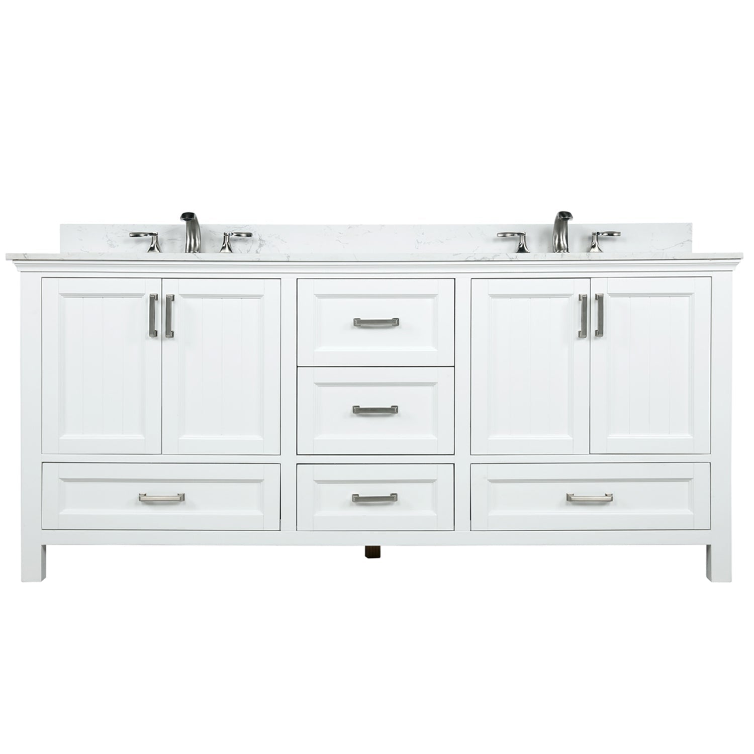 Altair Designs Isla 72" double vanity with top - 538072-CB-AW-NM