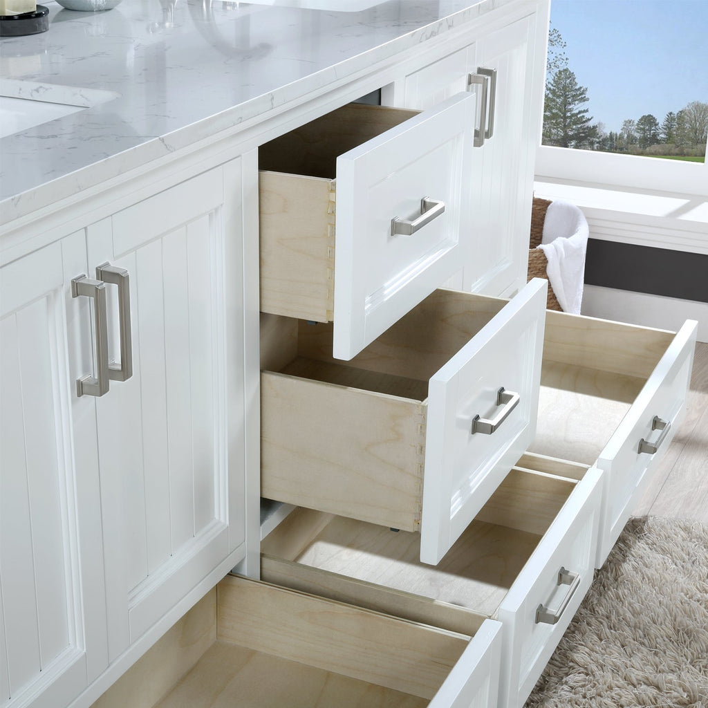 Altair Designs Isla 72" double vanity with top - 538072-CB-AW-NM