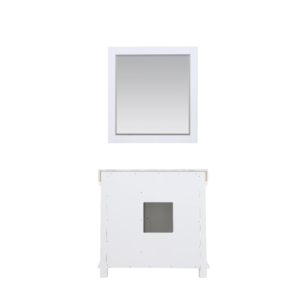 Altair Designs 36" single vanity with top - 539036-WH-CA-NM