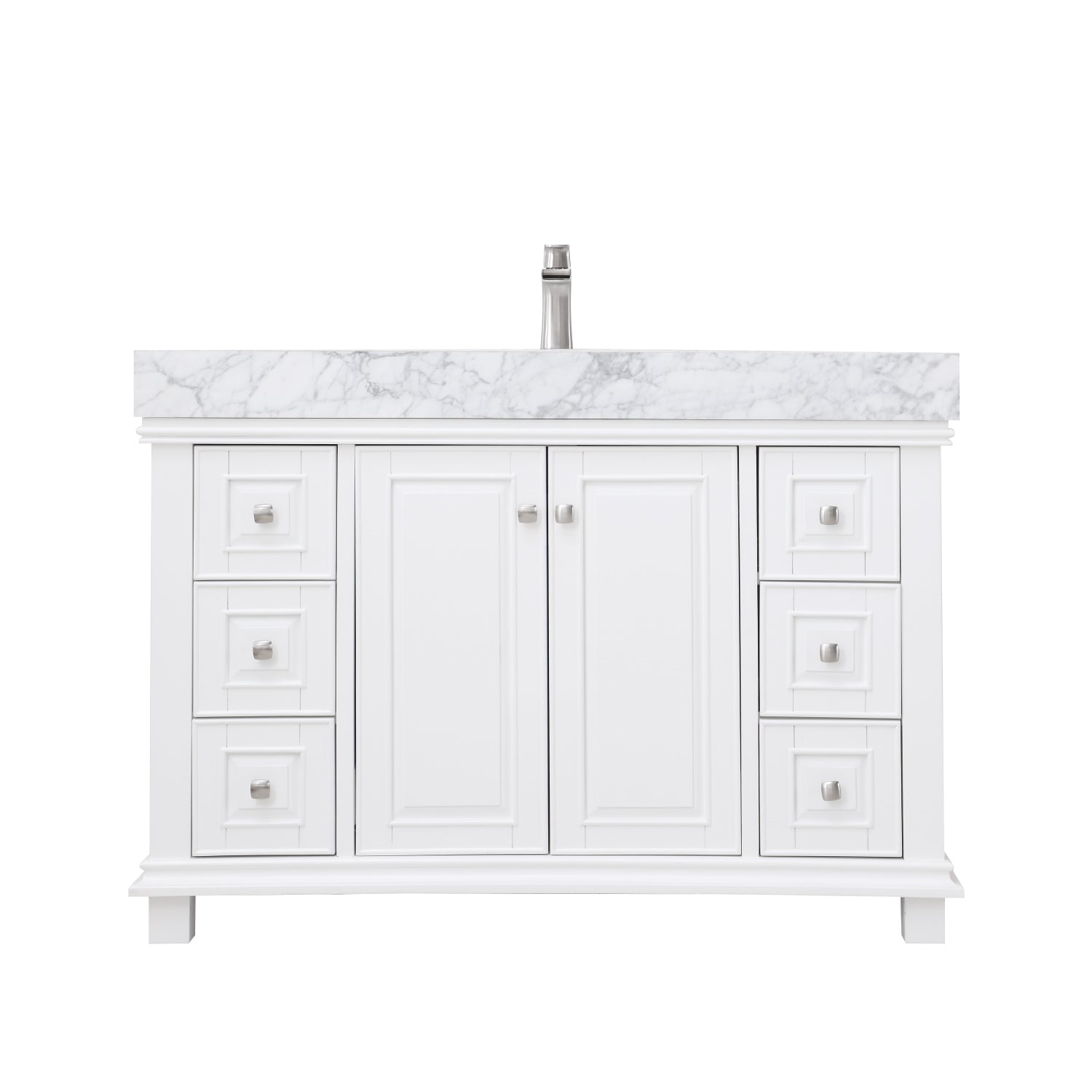 Altair Designs 48" single vanity with top - 539048-WH-CA-NM