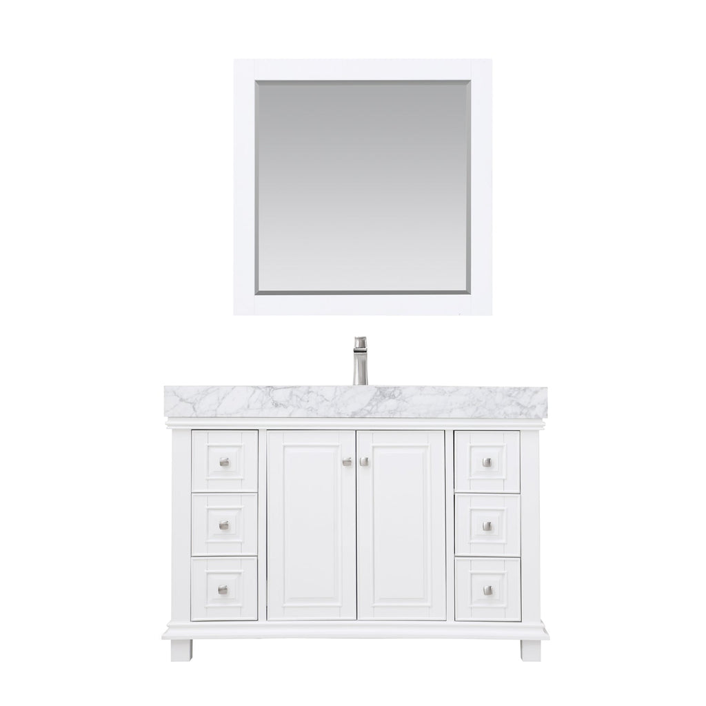 Altair Designs 48" single vanity with top - 539048-WH-CA-NM