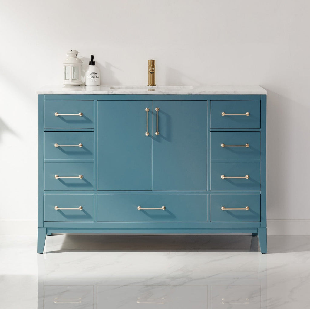 Altair Designs 48" single vanity with top - 541048-WH-CA-NM
