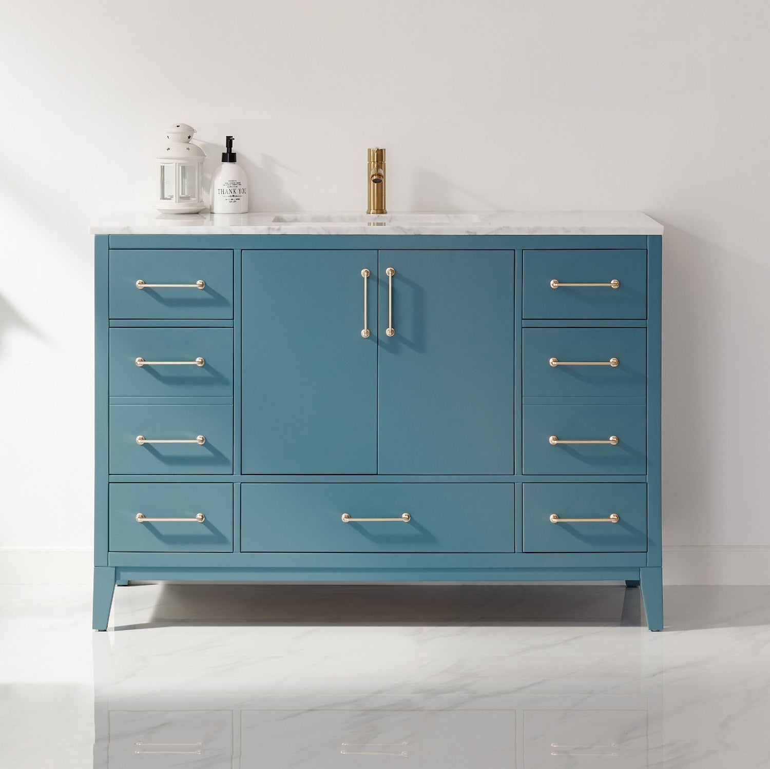 Altair Designs 48" single vanity with top - 541048-WH-CA-NM