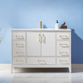 Altair Designs 48" single vanity with top - 541048-WH-CA-NM