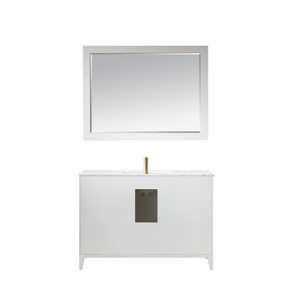 Altair Designs 48" single vanity with top - 541048-WH-CA-NM