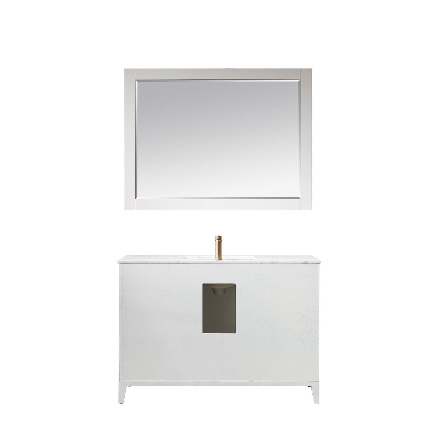 Altair Designs 48" single vanity with top - 541048-WH-CA-NM