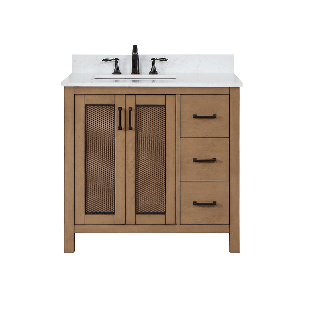 Altair Designs 36" single vanity with top - 542036-GP-AW-NM