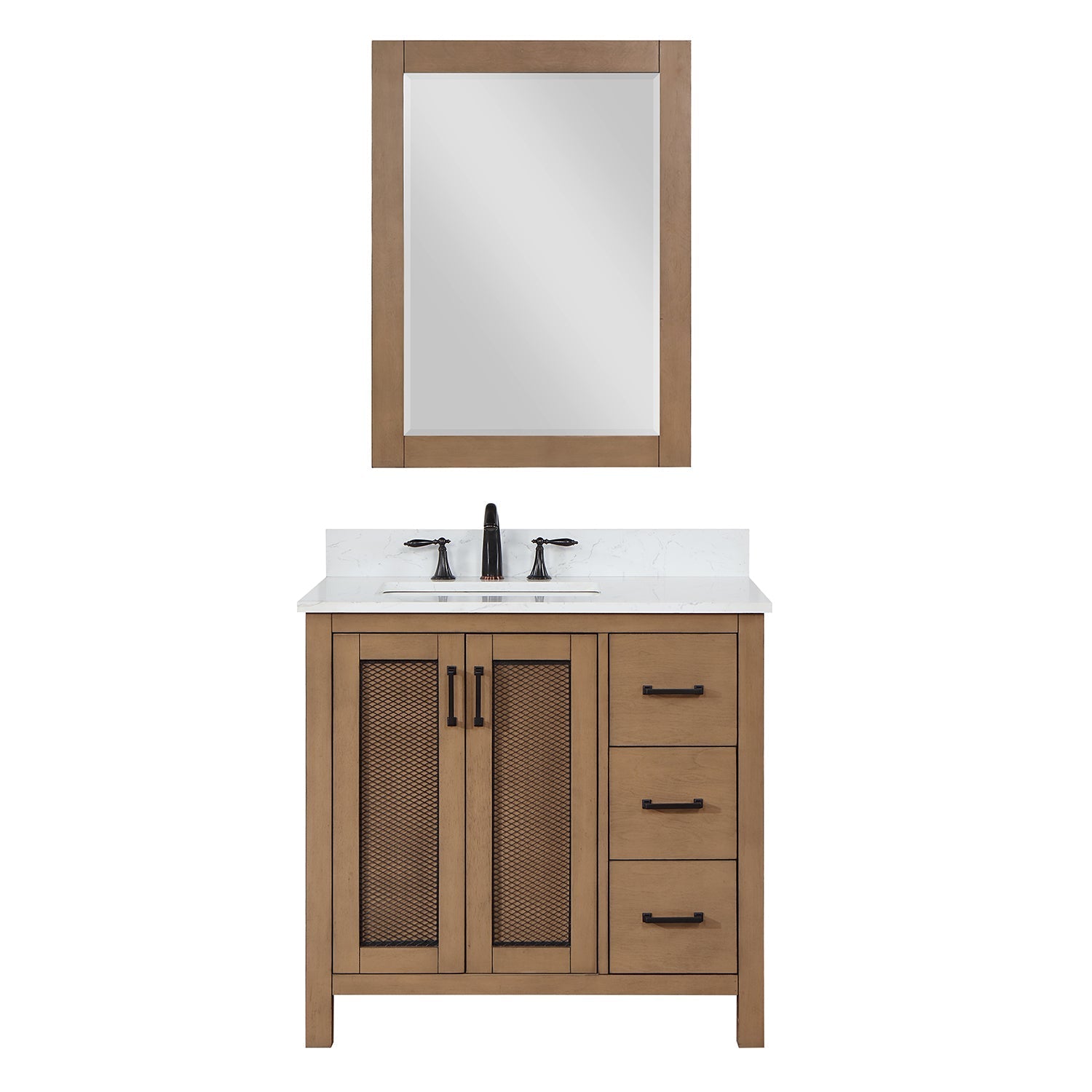 Altair Designs 36" single vanity with top - 542036-GP-AW-NM