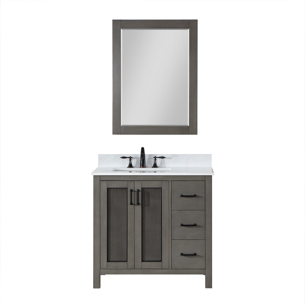 Altair Designs 36" single vanity with top - 542036-GP-AW-NM