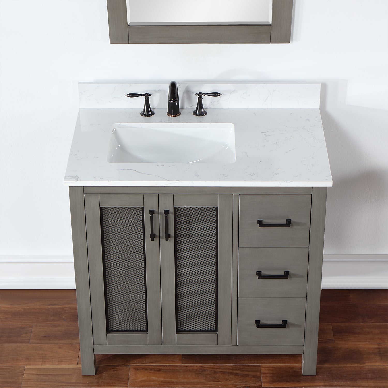 Altair Designs 36" single vanity with top - 542036-GP-AW-NM