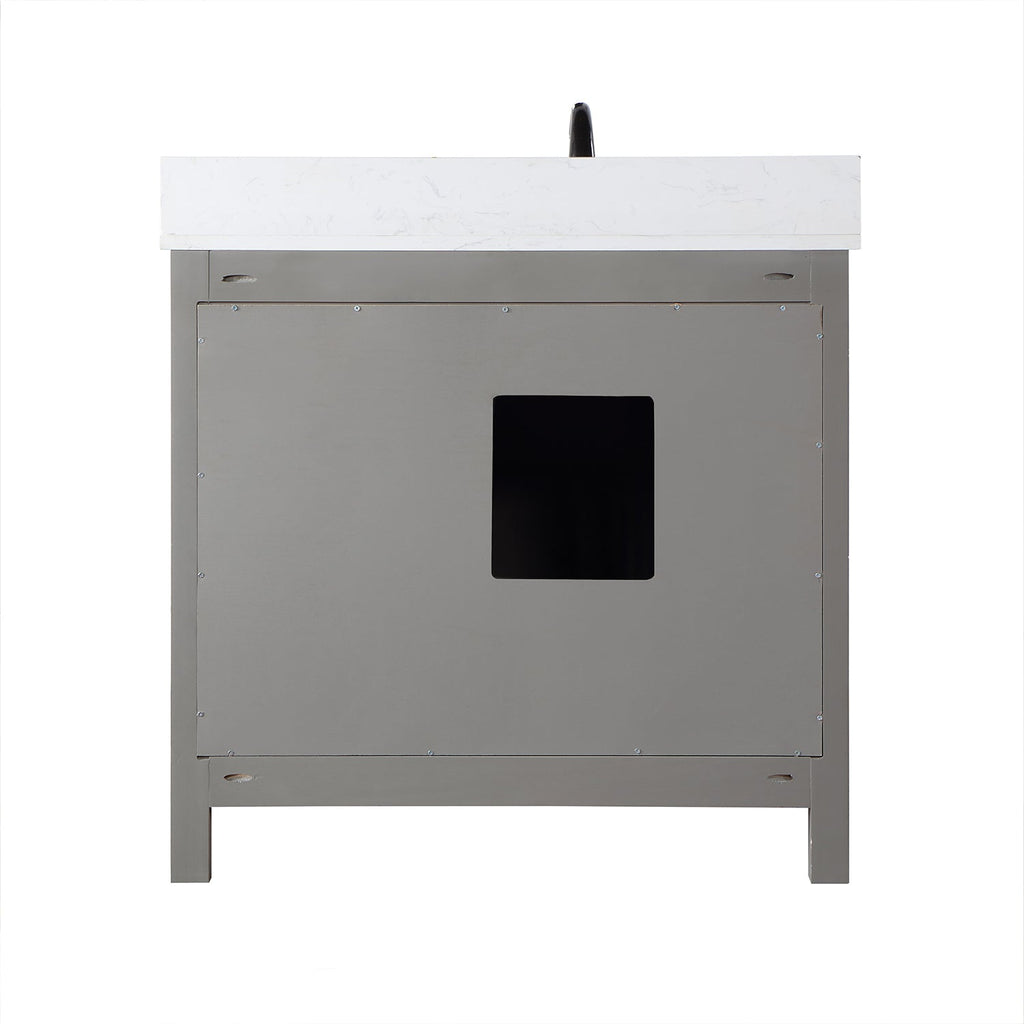 Altair Designs 36" single vanity with top - 542036-GP-AW-NM