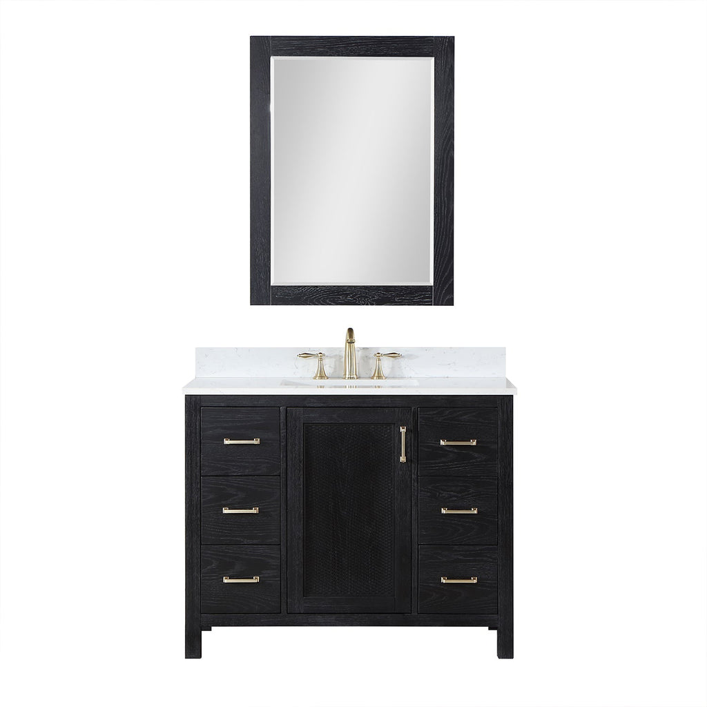 Altair Designs 42" single vanity with top - 542042-GP-AW-NM