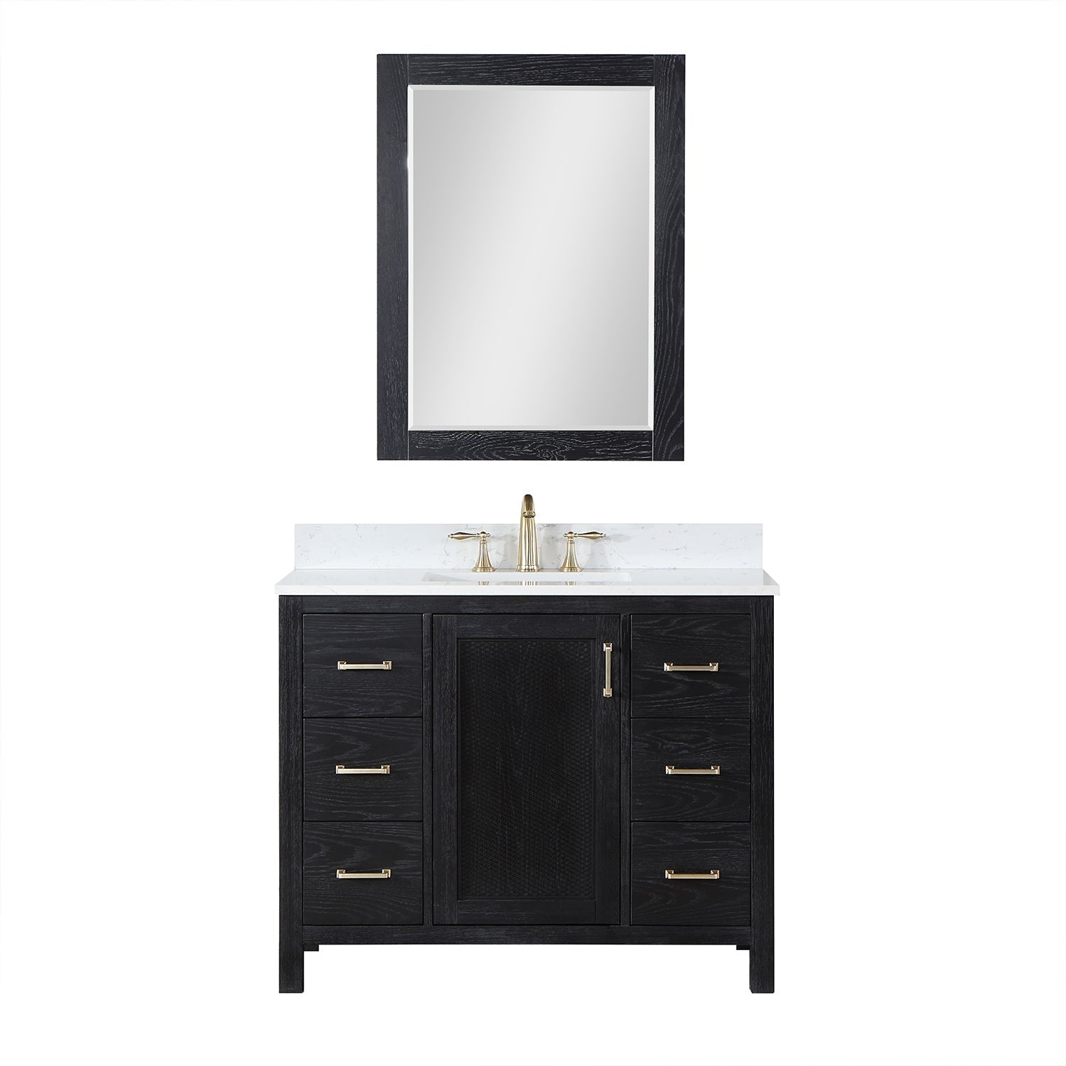 Altair Designs 42" single vanity with top - 542042-GP-AW-NM
