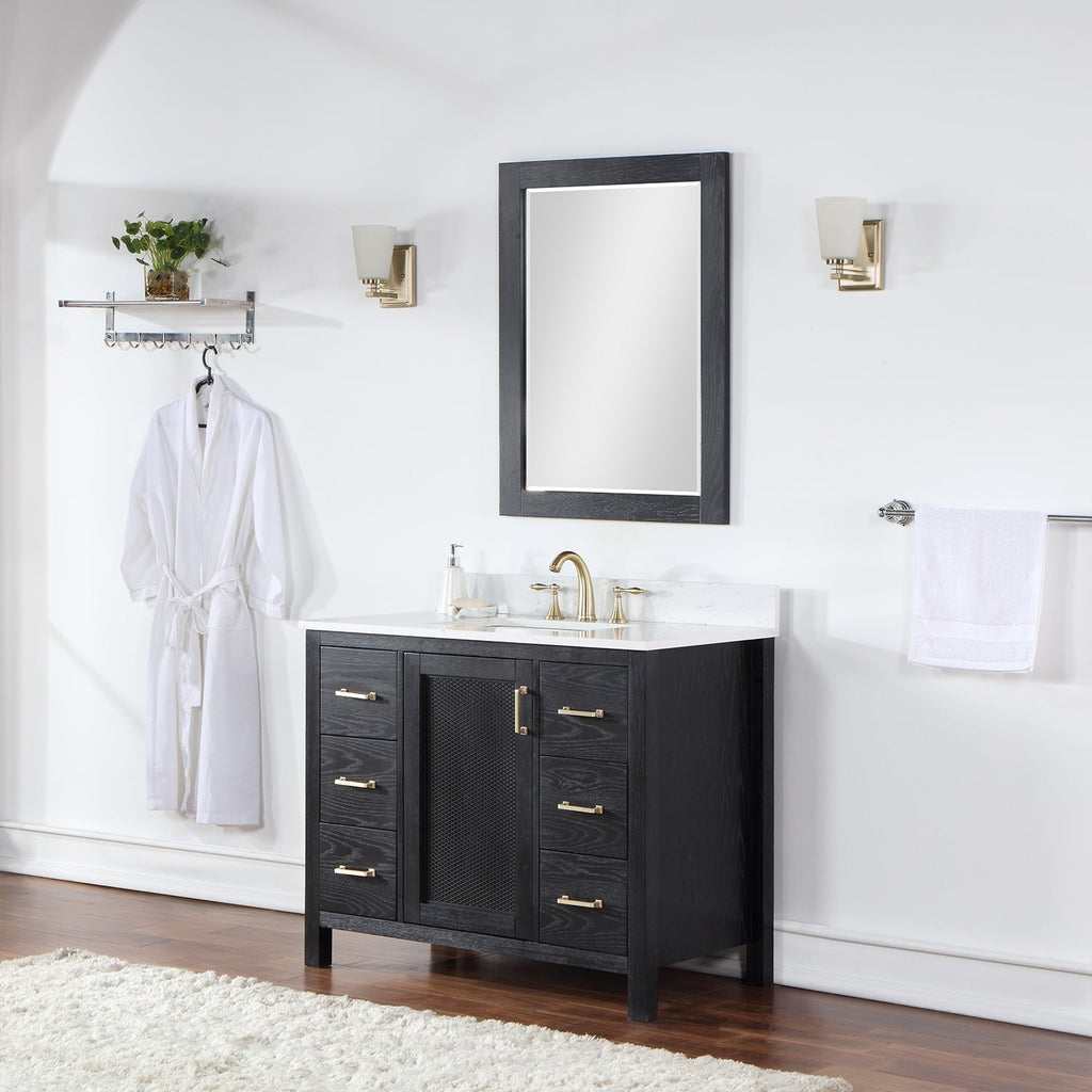 Altair Designs 42" single vanity with top - 542042-GP-AW-NM