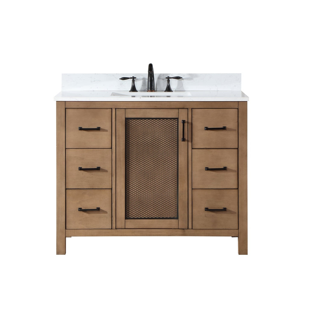 Altair Designs 42" single vanity with top - 542042-GP-AW-NM