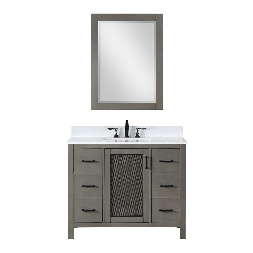 Altair Designs 42" single vanity with top - 542042-GP-AW-NM