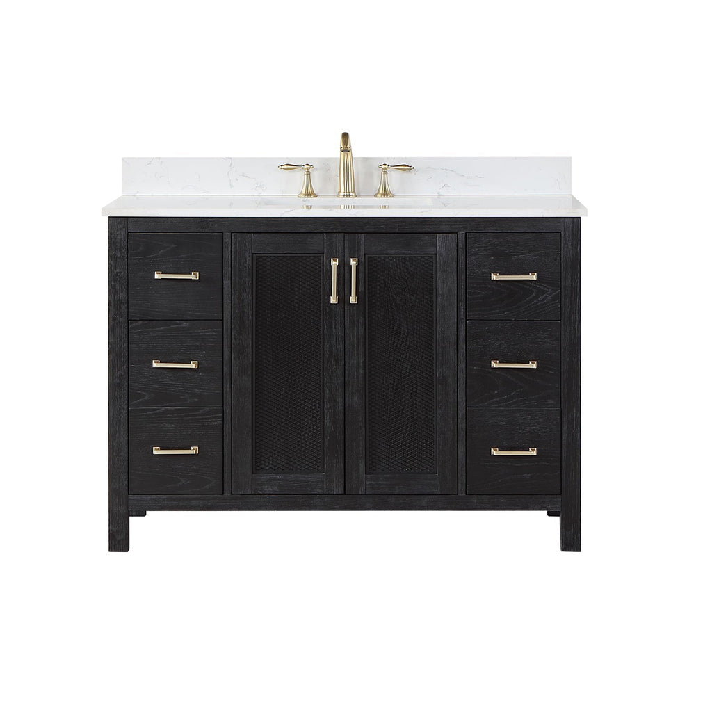 Altair Designs 48" single vanity with top - 542048-GP-AW-NM