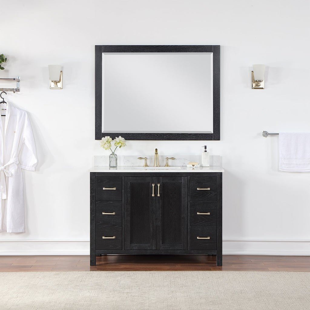 Altair Designs 48" single vanity with top - 542048-GP-AW-NM