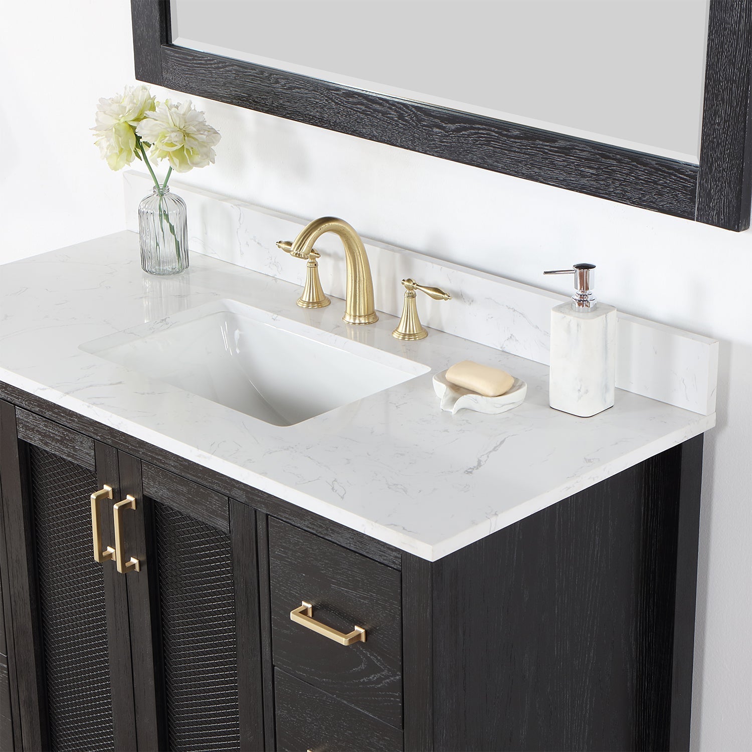 Altair Designs 48" single vanity with top - 542048-GP-AW-NM