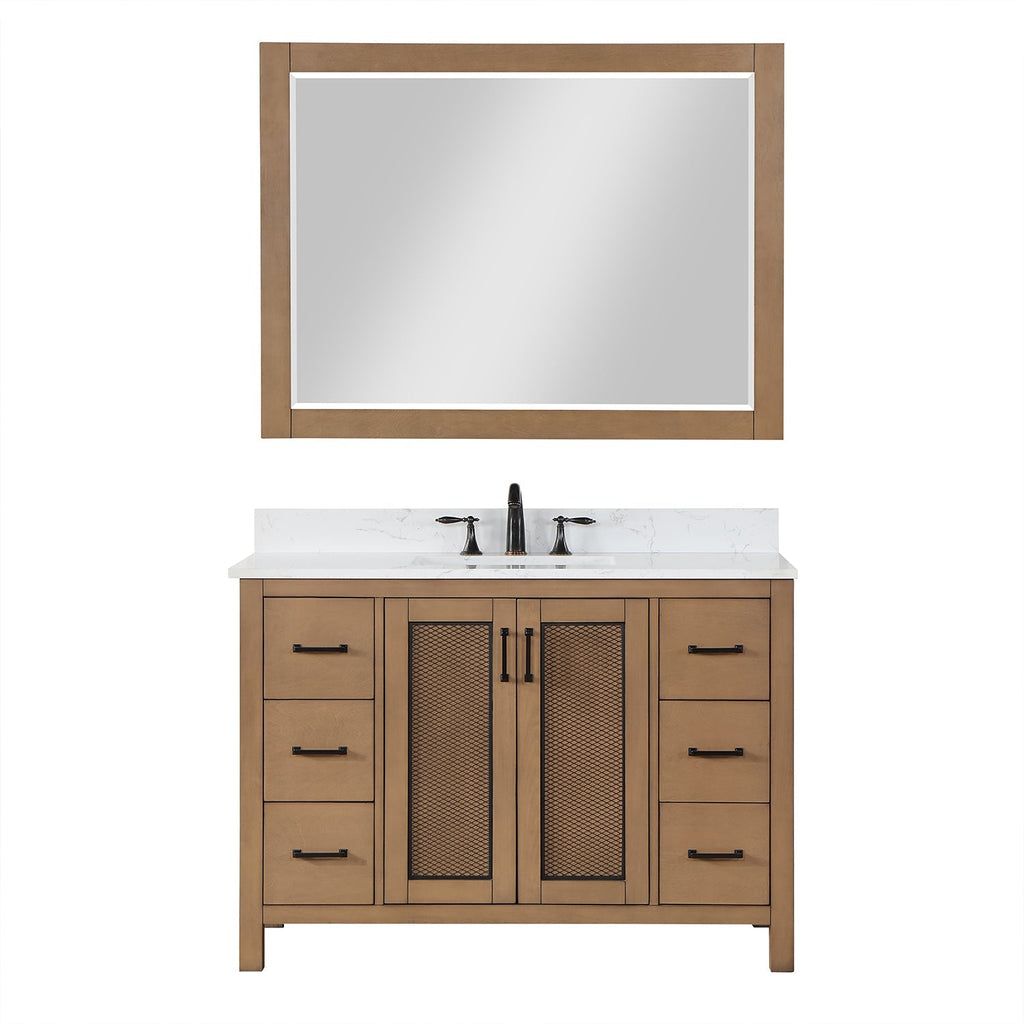 Altair Designs 48" single vanity with top - 542048-GP-AW-NM