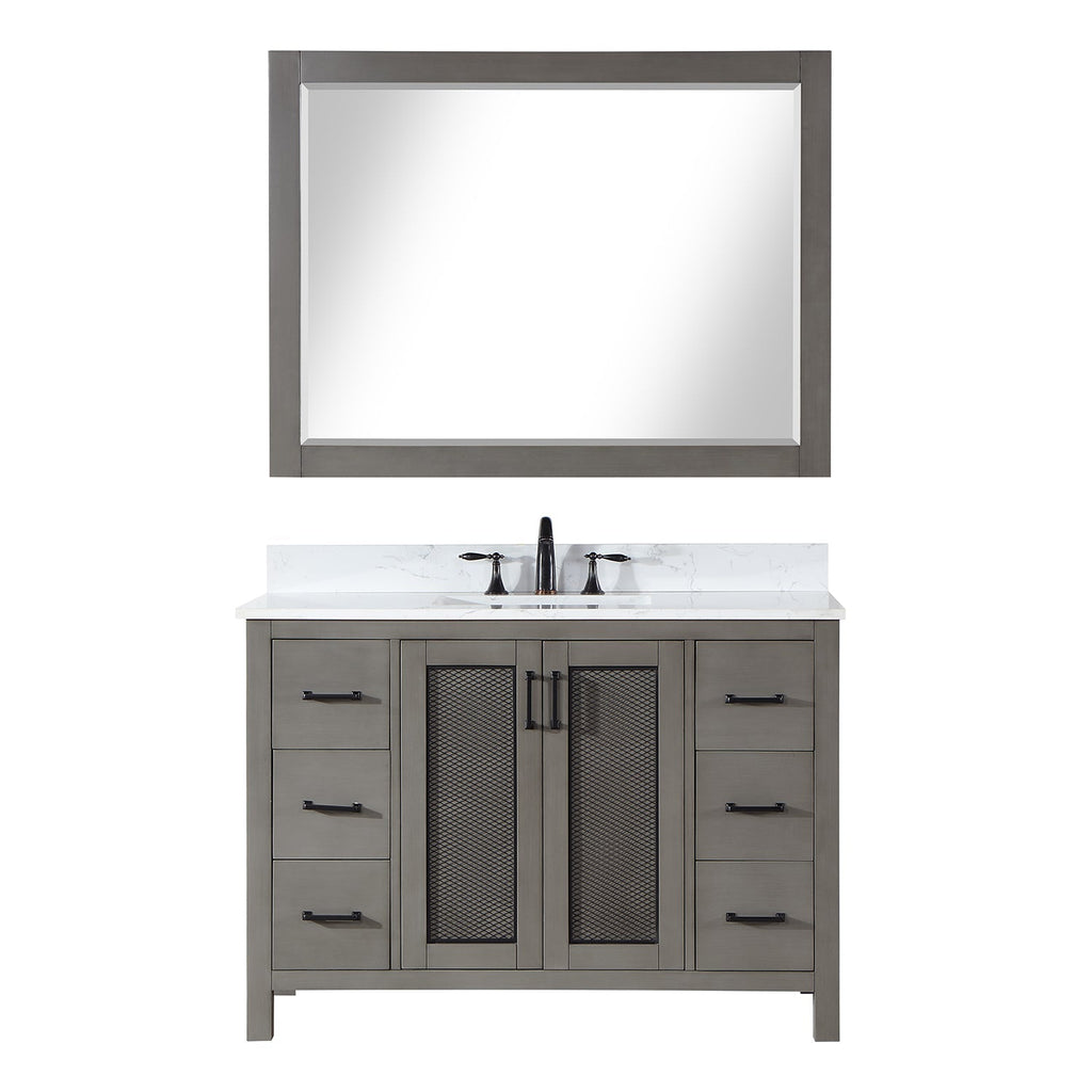 Altair Designs 48" single vanity with top - 542048-GP-AW-NM