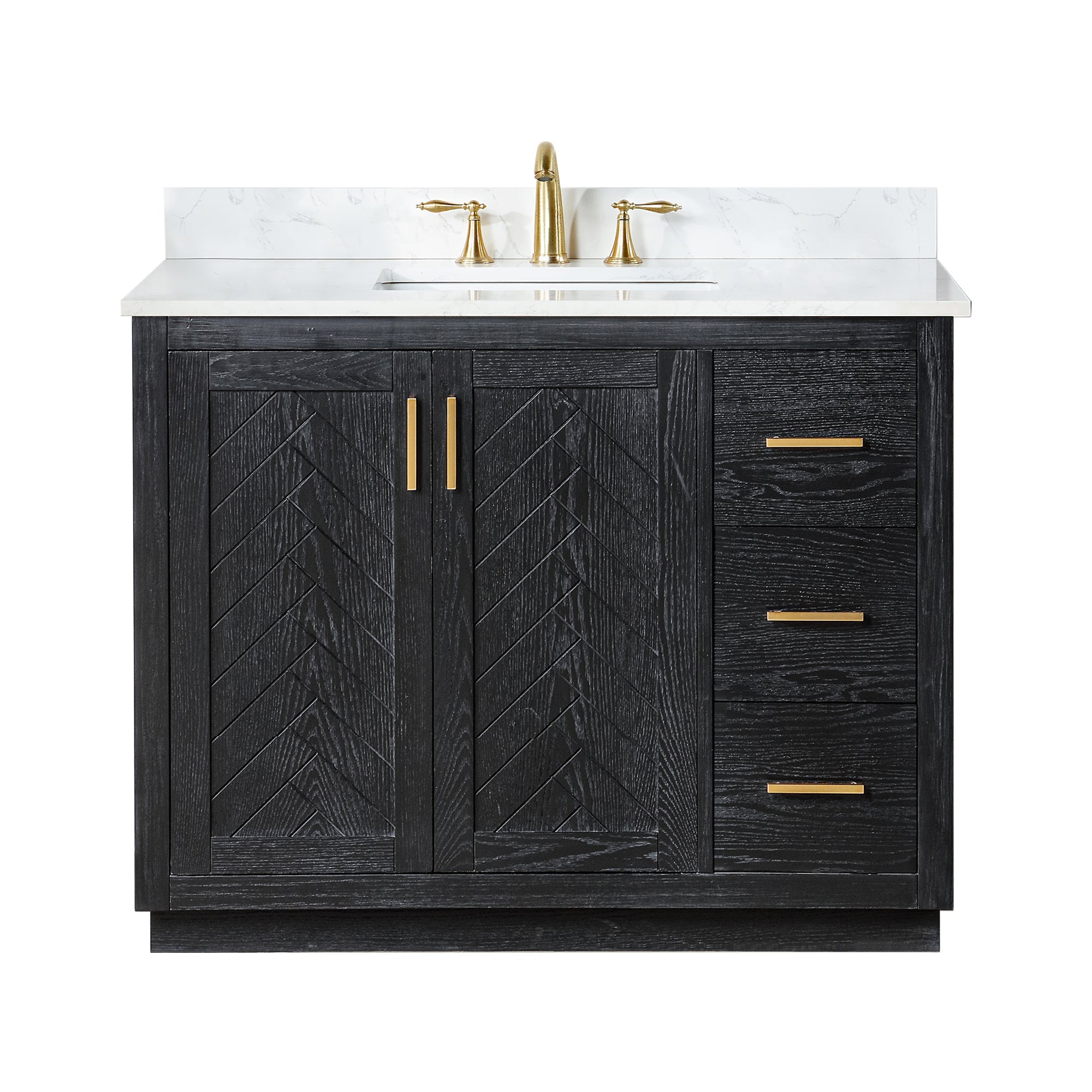Altair Designs Gazsi 42" single vanity with top - 543042-BO-GW-NM