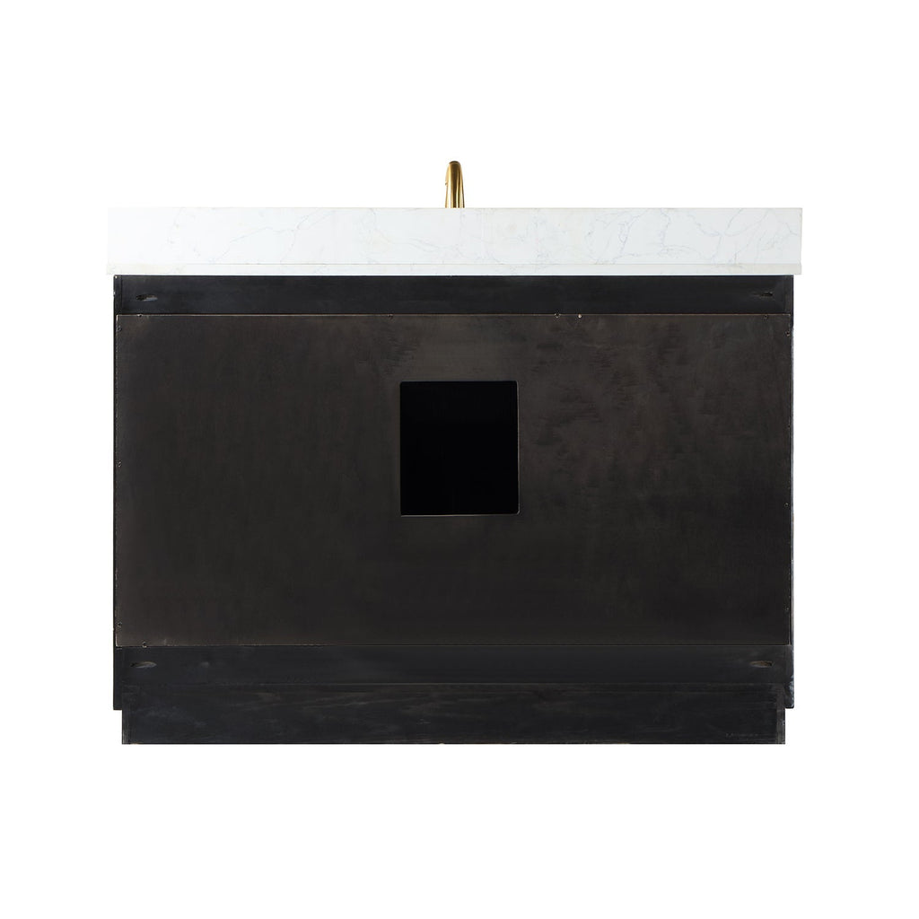 Altair Designs Gazsi 48" single vanity with top - 543048-BN-GW-NM