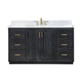 Altair Designs Gazsi 60" single vanity with top - 543060S-BO-GW-NM