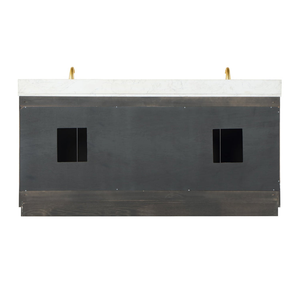 Altair Designs Gazsi 72" double vanity with top - 543072-BN-GW-NM