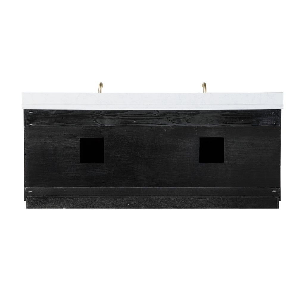 Altair Designs Gazsi 84" double vanity with top - 543084-BO-GW-NM