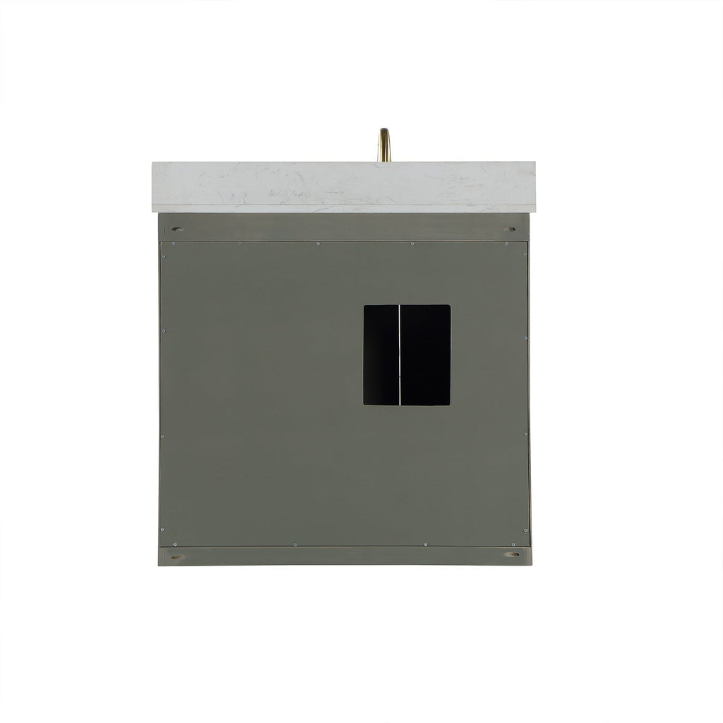 Altair Designs Monna 36" single vanity with top - 544036-WH-CG-NM
