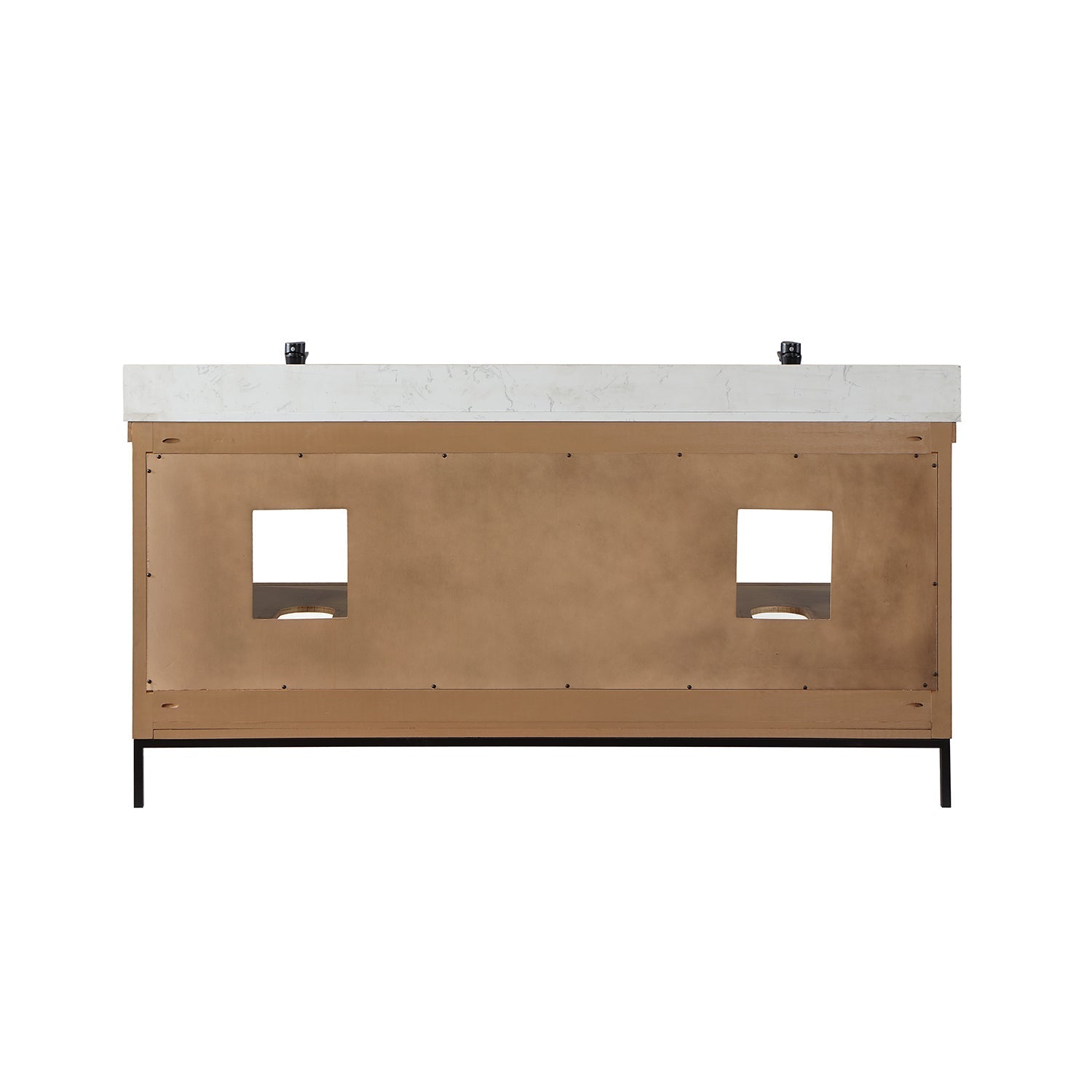Altair Designs 72" double vanity with top - 545072-WH-AW-NM