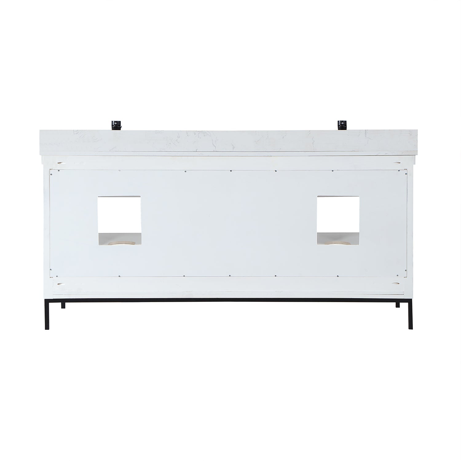 Altair Designs 72" double vanity with top - 545072-WH-AW-NM