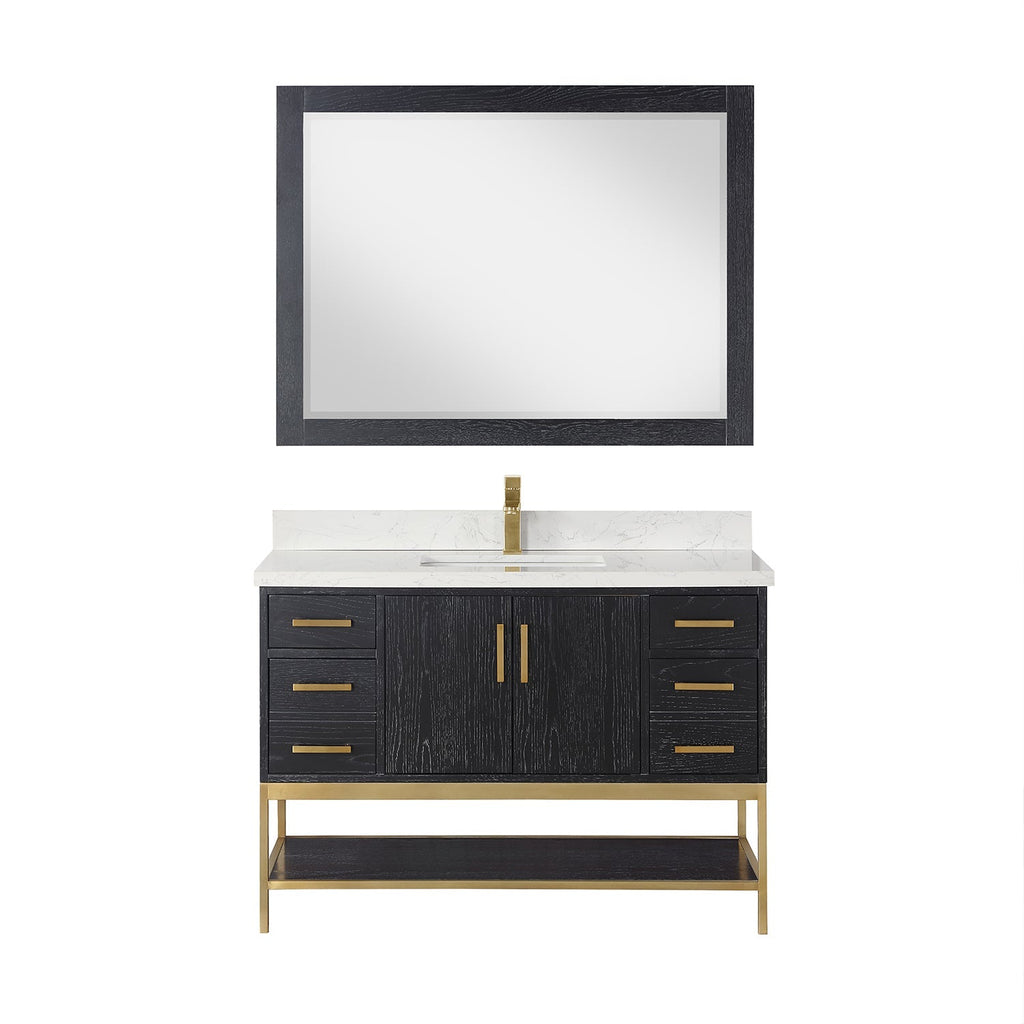 Altair Designs 48" single vanity with top - 546048-WO-GW-NM