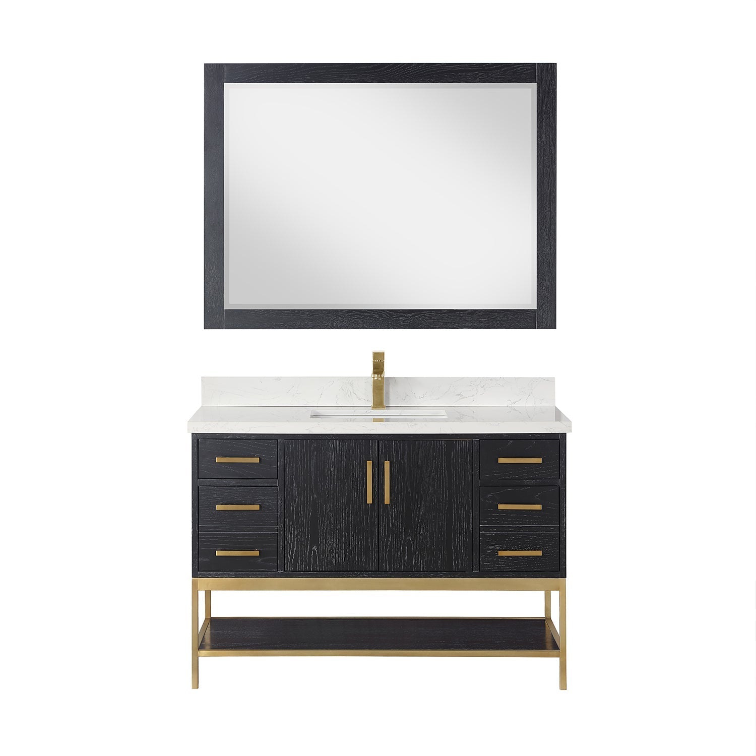 Altair Designs 48" single vanity with top - 546048-WO-GW-NM