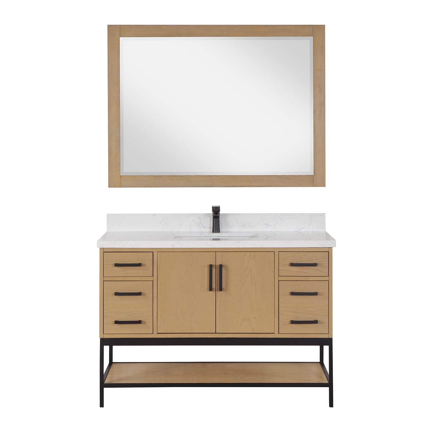Altair Designs 48" single vanity with top - 546048-WO-GW-NM