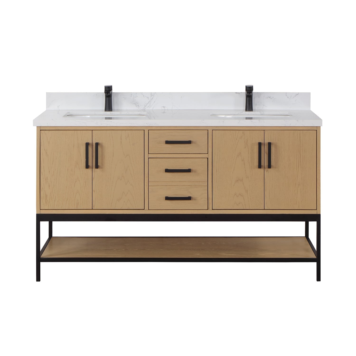 Altair Designs  60" double vanity with top - 546060-WO-GW-NM