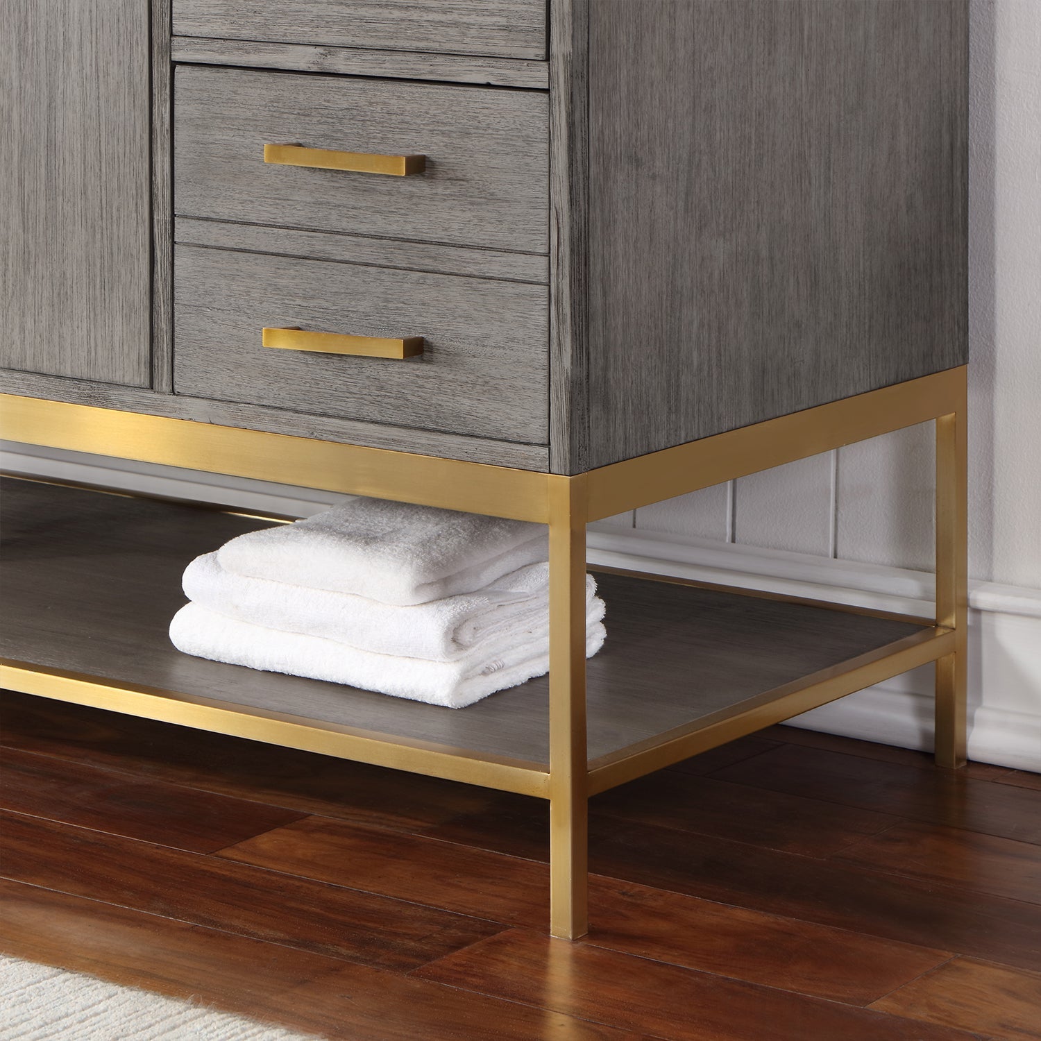 Altair Designs 60" single vanity with top - 546060S-WO-GW-NM