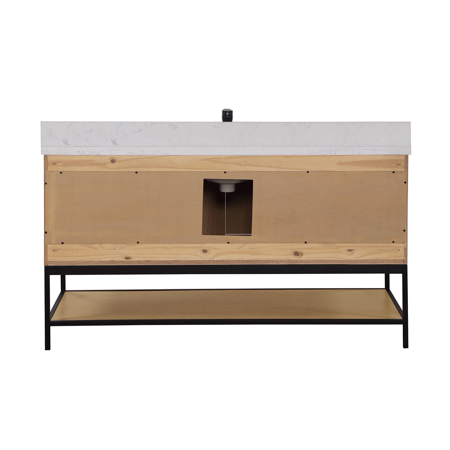 Altair Designs 60" single vanity with top - 546060S-WO-GW-NM
