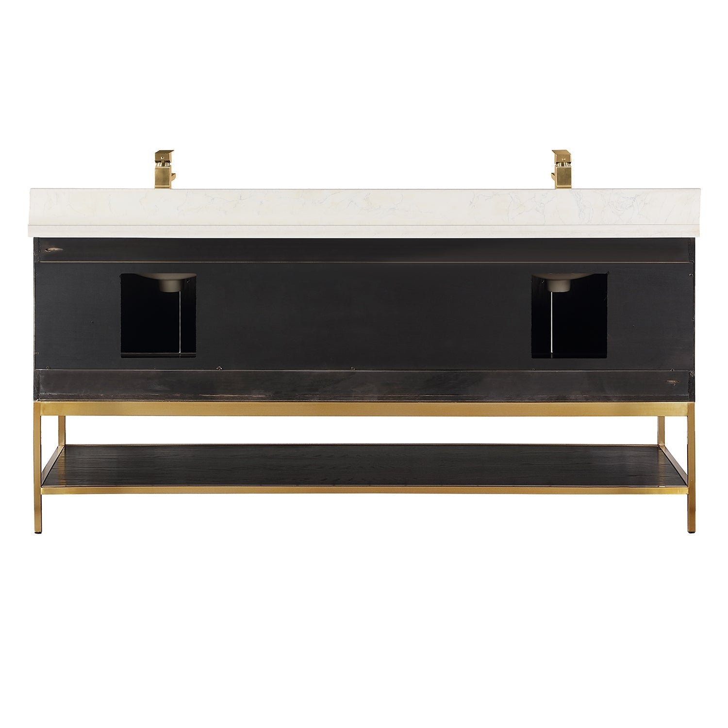 Altair Designs 72" double vanity with top - 546072-WO-GW-NM