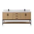 Altair Designs 72" double vanity with top - 546072-WO-GW-NM