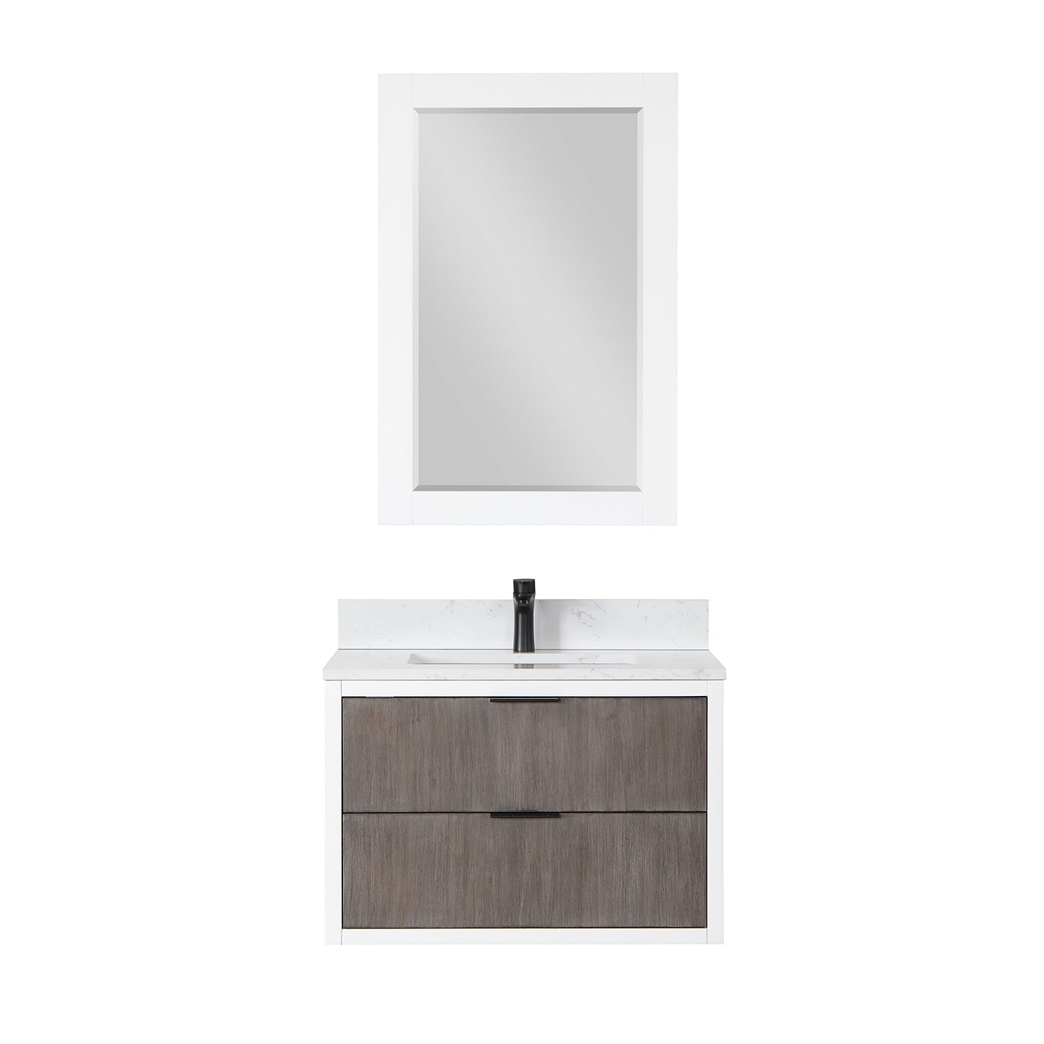 Altair Designs 30" single vanity with top - 547030-WP-AW-NM