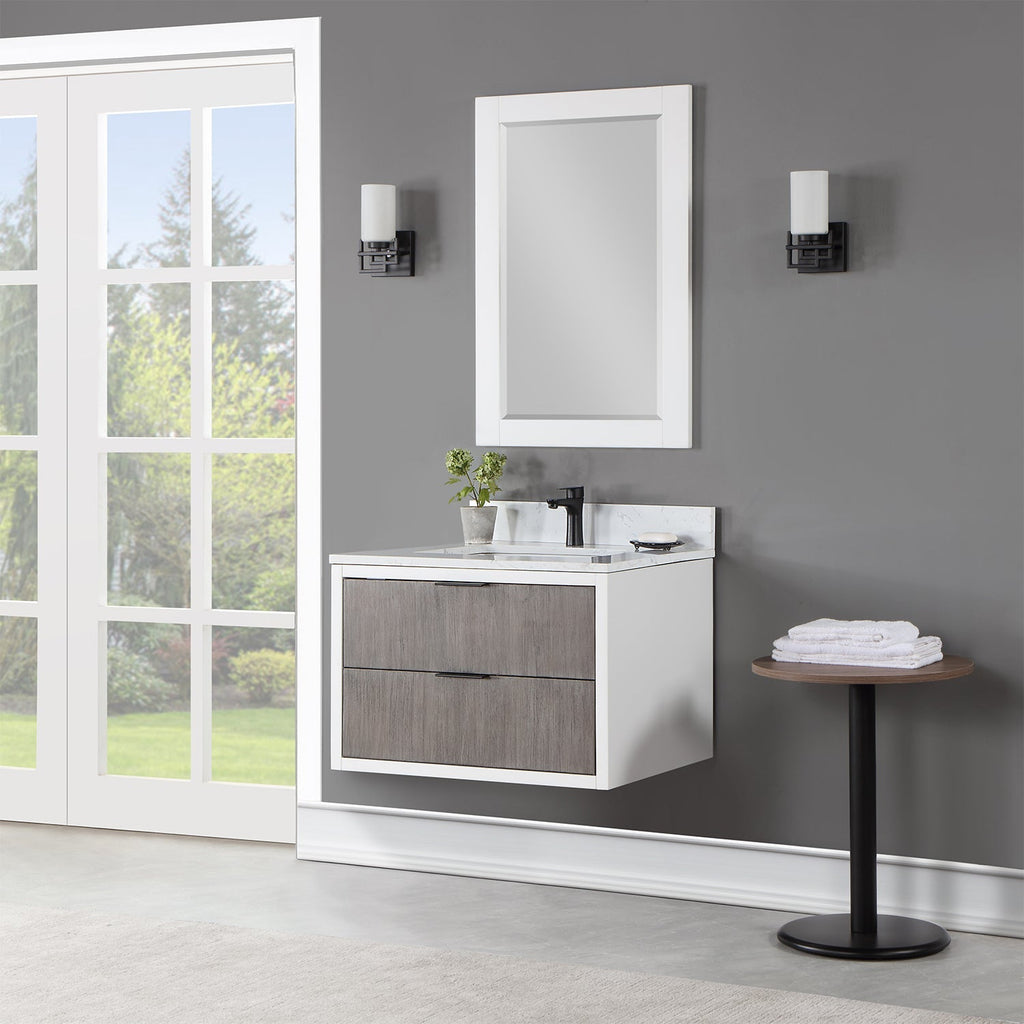 Altair Designs 30" single vanity with top - 547030-WP-AW-NM