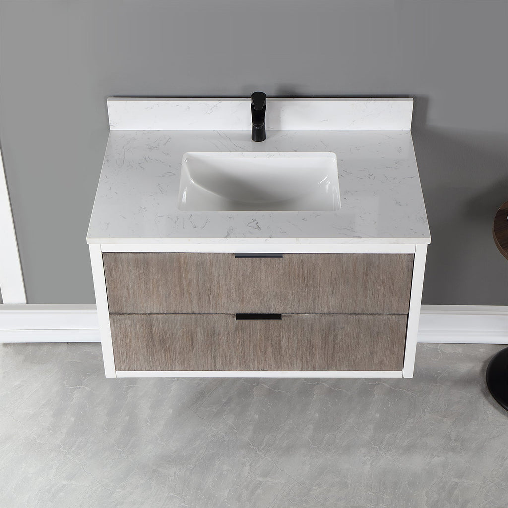 Altair Designs 30" single vanity with top - 547030-WP-AW-NM