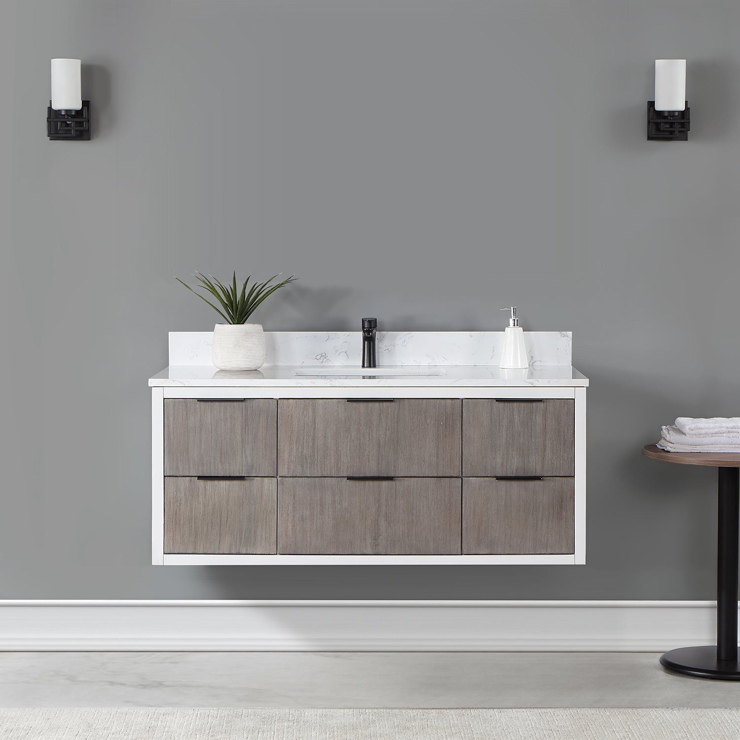 Altair Designs 30" single vanity with top - 547030-WP-AW-NM